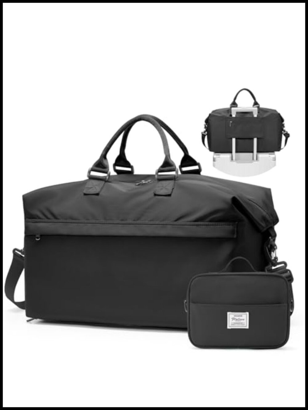 Travel Duffel Bag Carry-On Weekender for Women with Shoes Compartment and